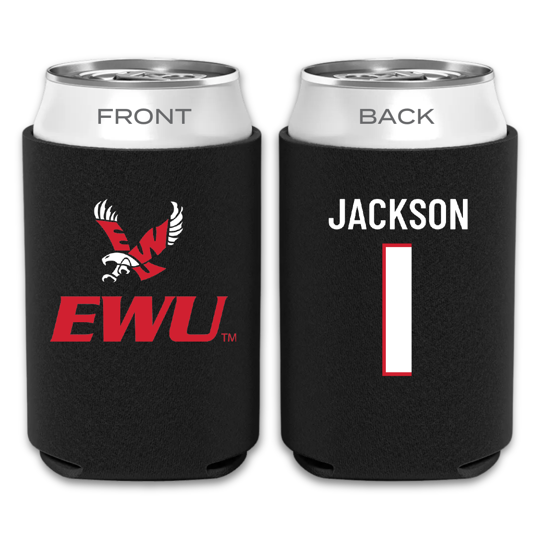 Eastern Washington University Football Black Can Cooler - #1 Tylin Jackson