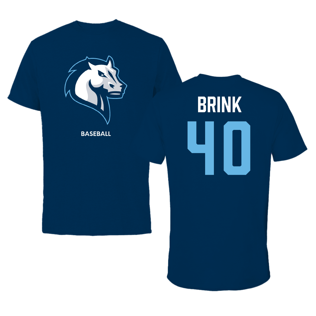 Mercy University Baseball Navy Tee - #40 Owen Brink