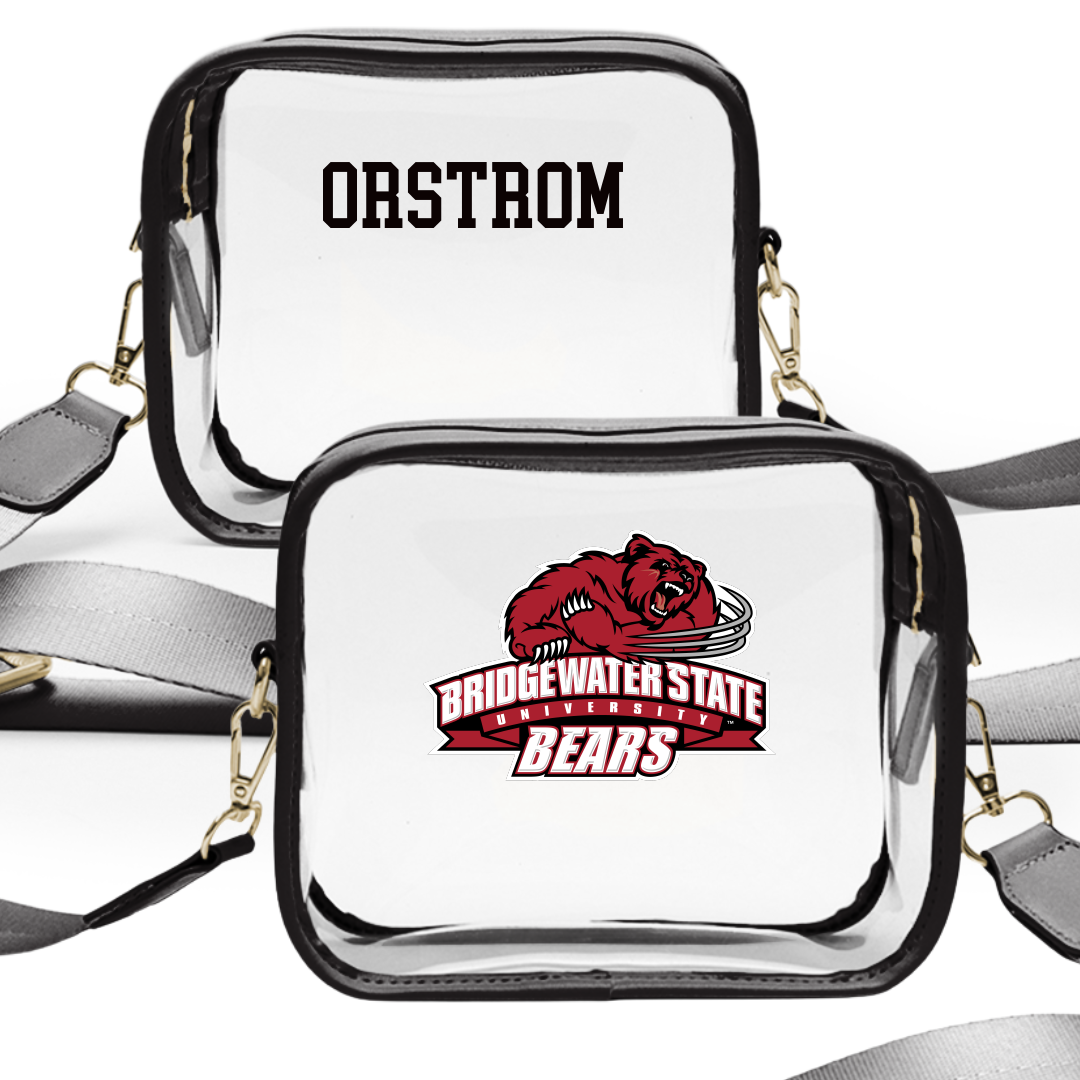 Bridgewater State University Tennis (M) Black Clear Stadium Bag - Tristan Orstrom