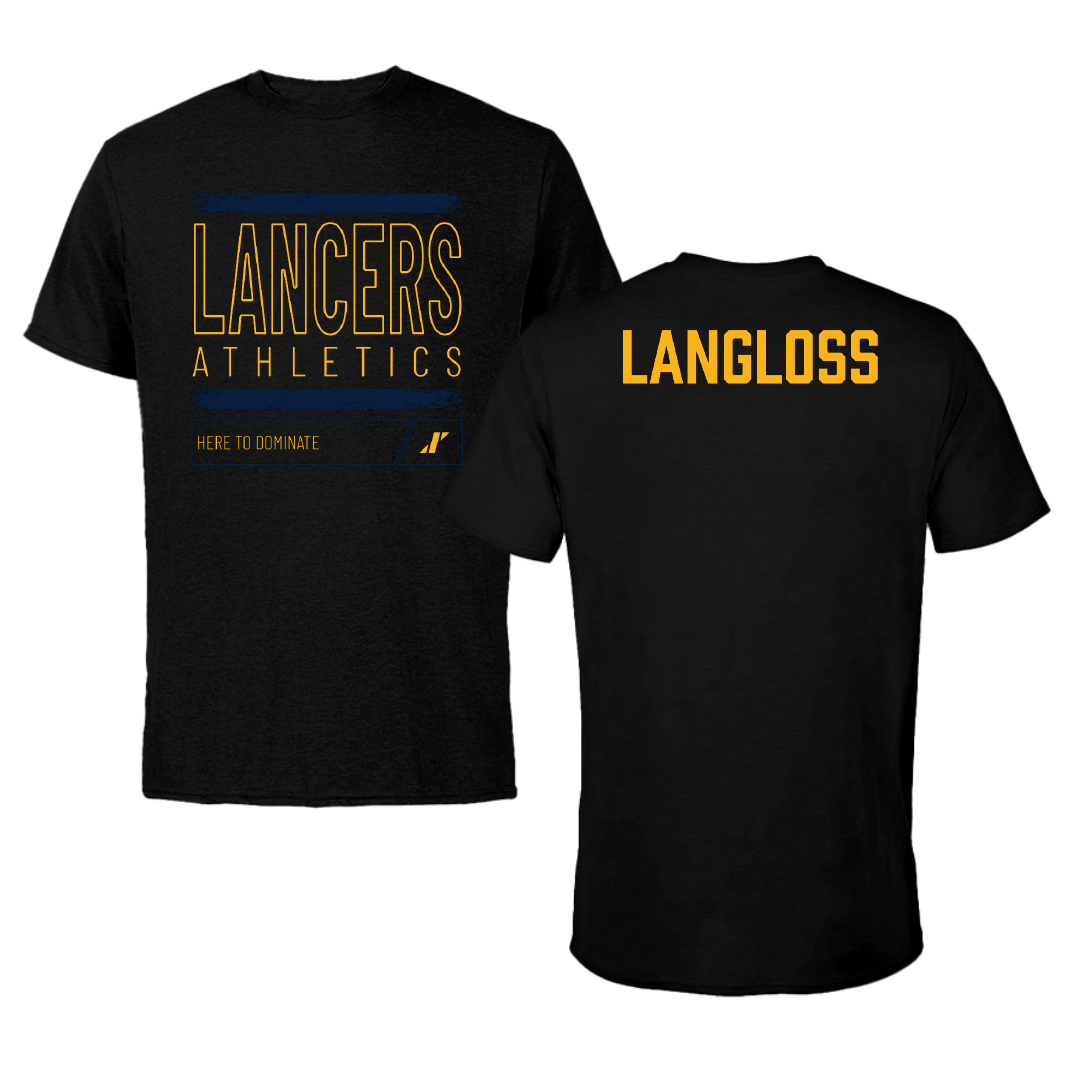 Mount Marty University TF and XC Black Dominate Tee - Levi Langloss