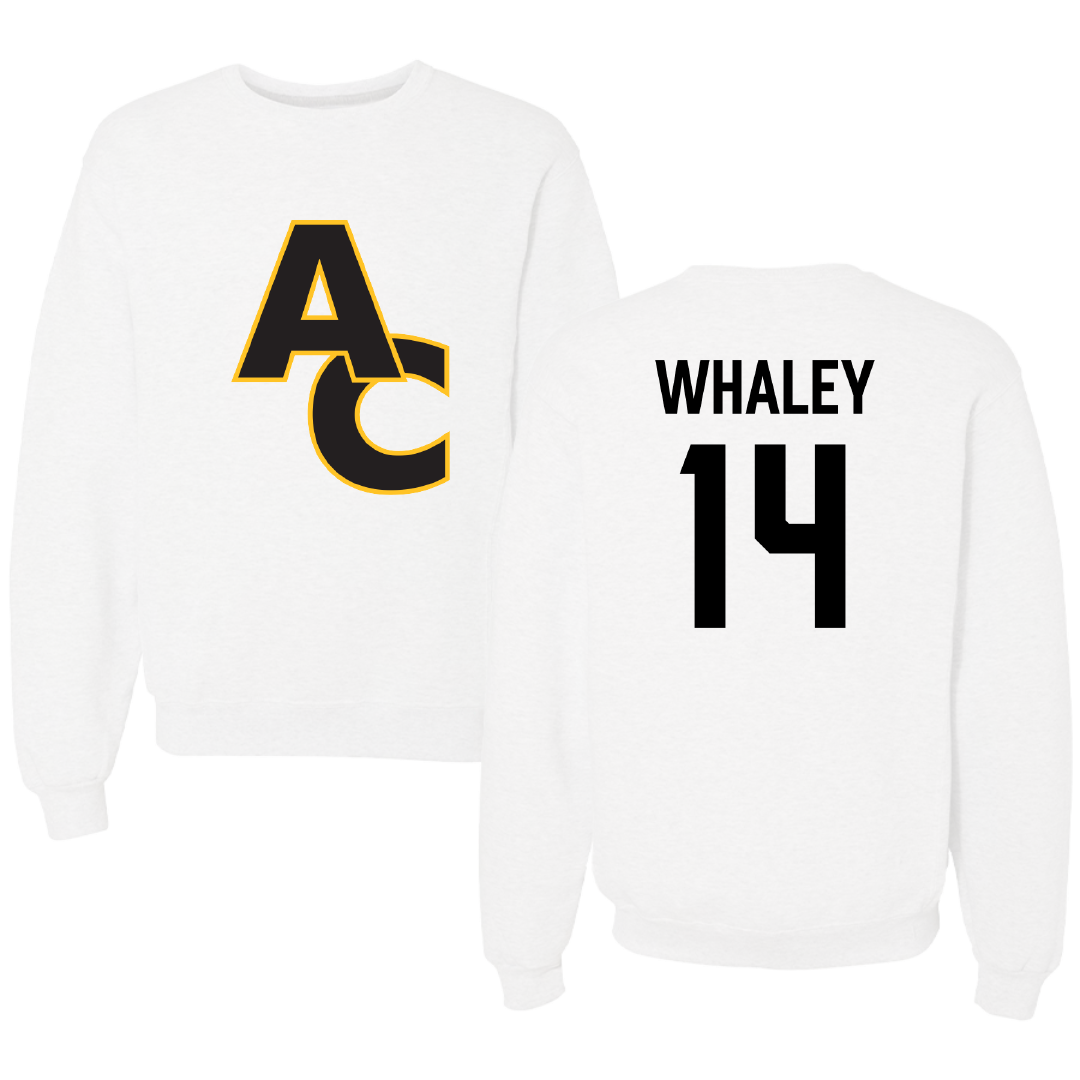 Adrian College Ice Hockey (M) White Crewneck - #14 Colin Whaley