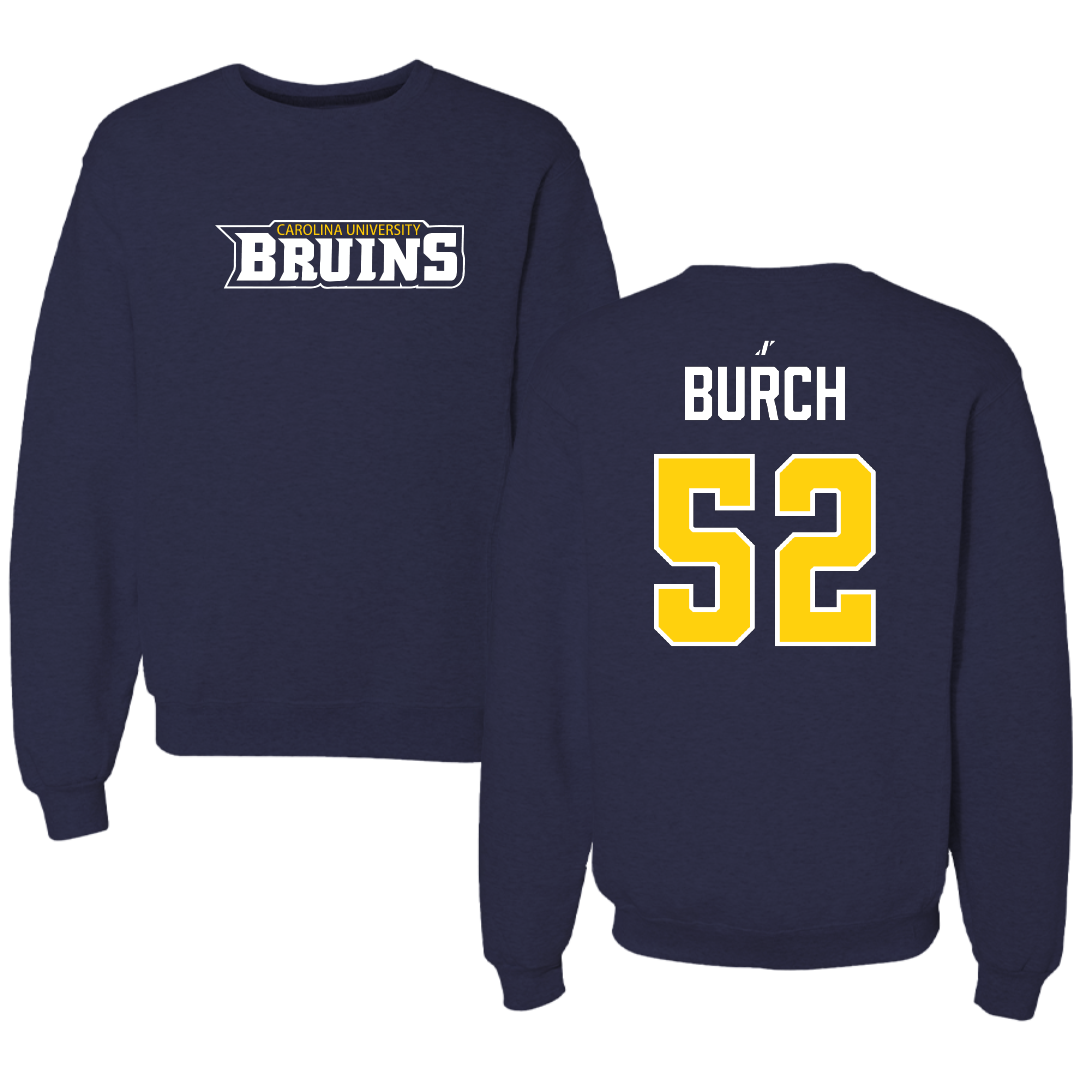 Carolina University Baseball Navy Crewneck - #52 Jaiden Burch