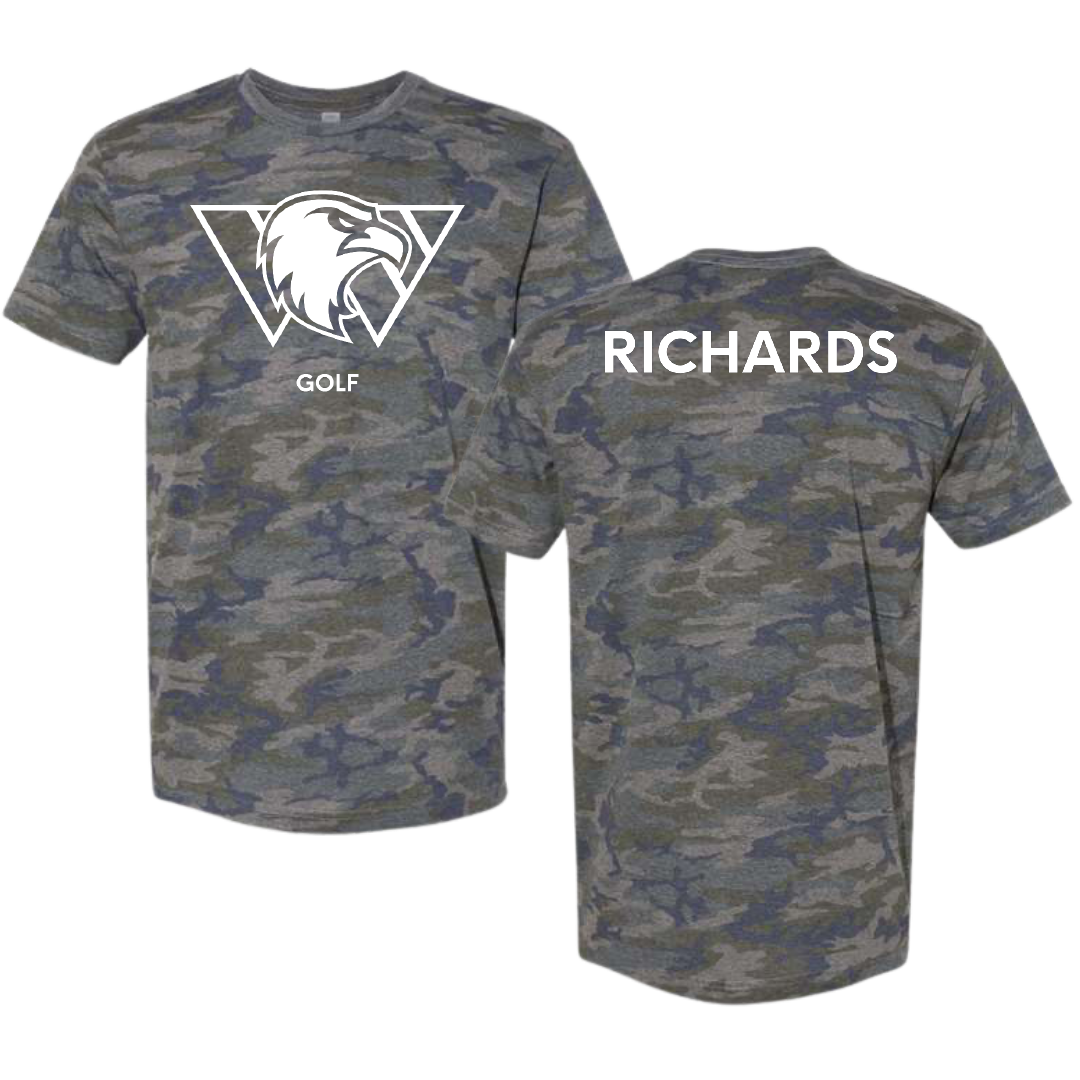 Williams Baptist University Golf (M) Vintage Camo Tee - Dylan Richards