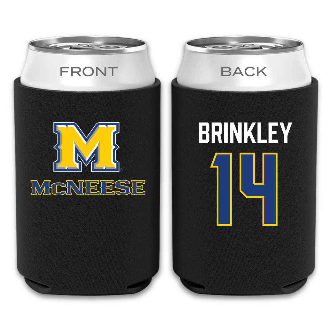 McNeese State University Football Black Can Cooler - #14 Shoes Brinkley