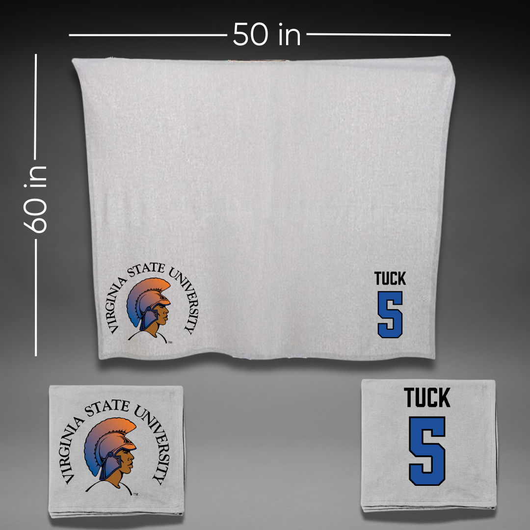 Virginia State University Lacrosse (W) Gray Blanket - #5 Carea Tuck