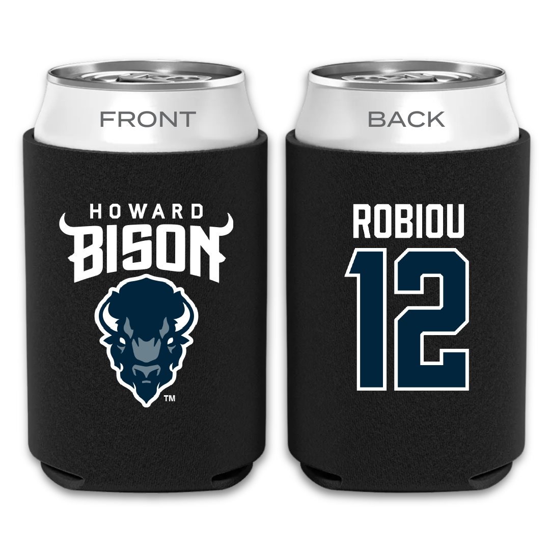 Howard University Football Black Can Cooler - #12 Xavier Robiou