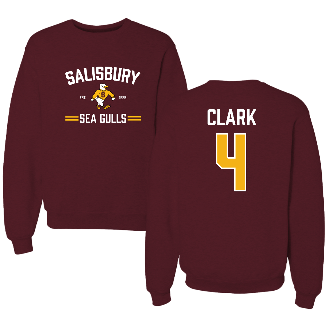 Salisbury University Football Maroon General Crewneck - #4 Daniel Clark