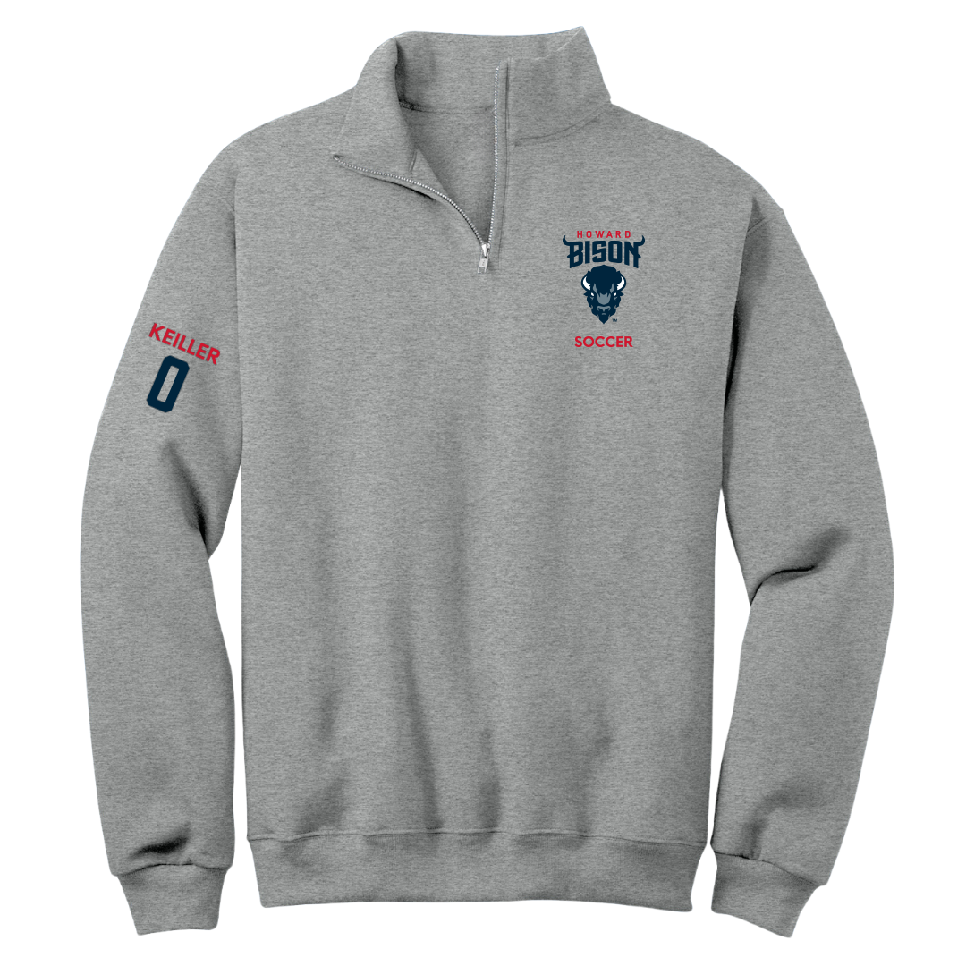 Howard University Soccer (M) Sport Gray Quarter-Zip - #0 Liam Keiller