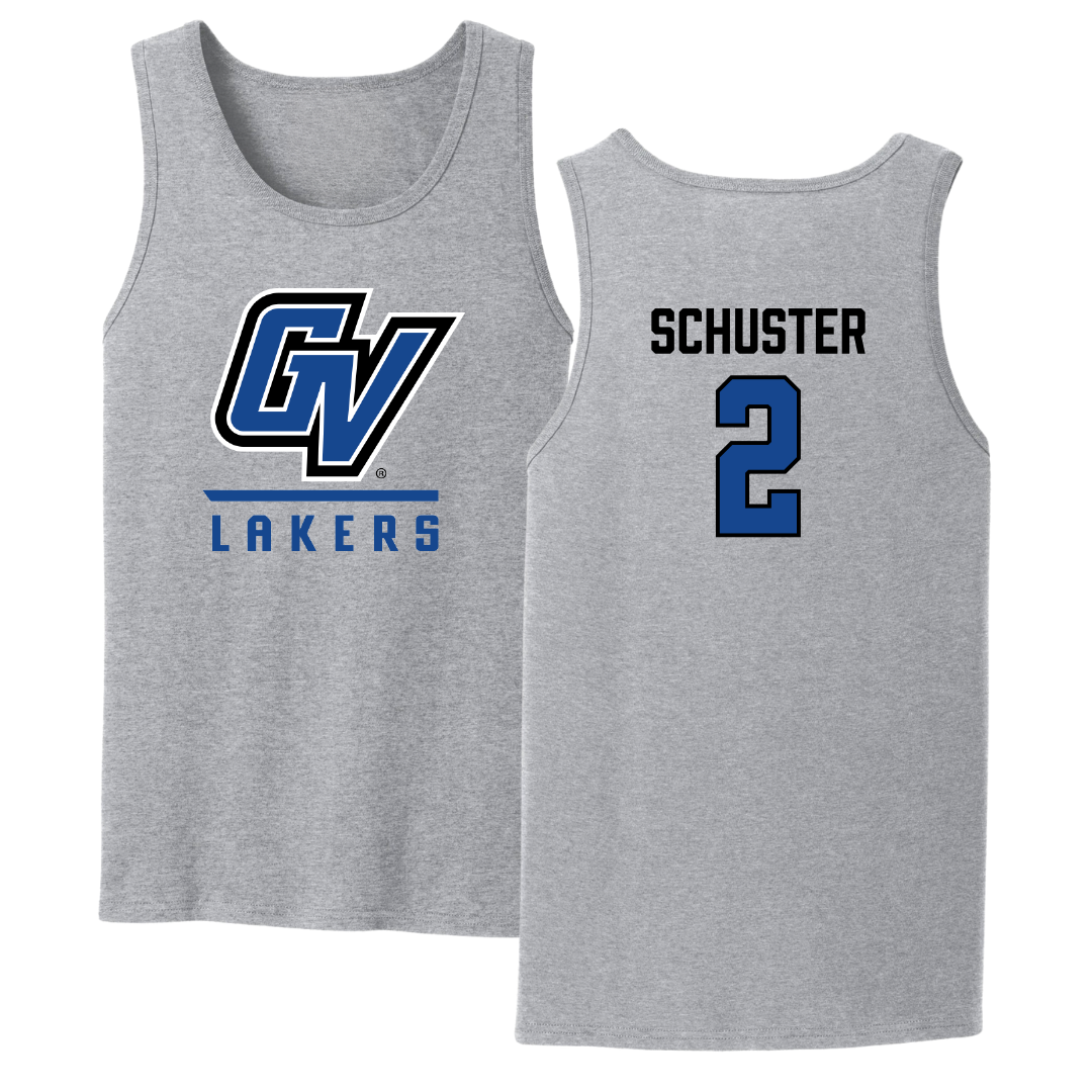 Grand Valley State University Football Sport Gray Tank Top - #2 Andrew Schuster