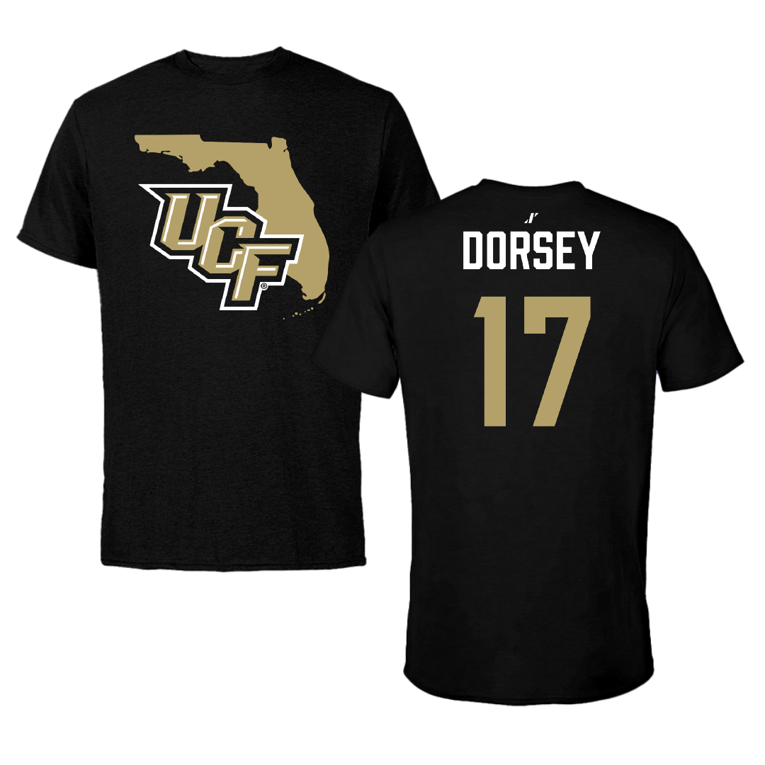 University of Central Florida Baseball Black State Tee - #17 Chandler Dorsey