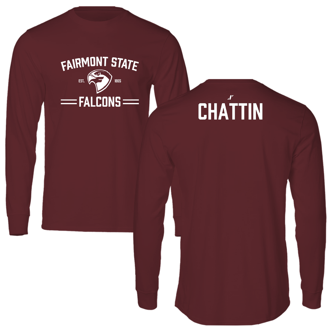 Fairmont State University Tennis Maroon General Performance Long Sleeve - Kalel Chattin