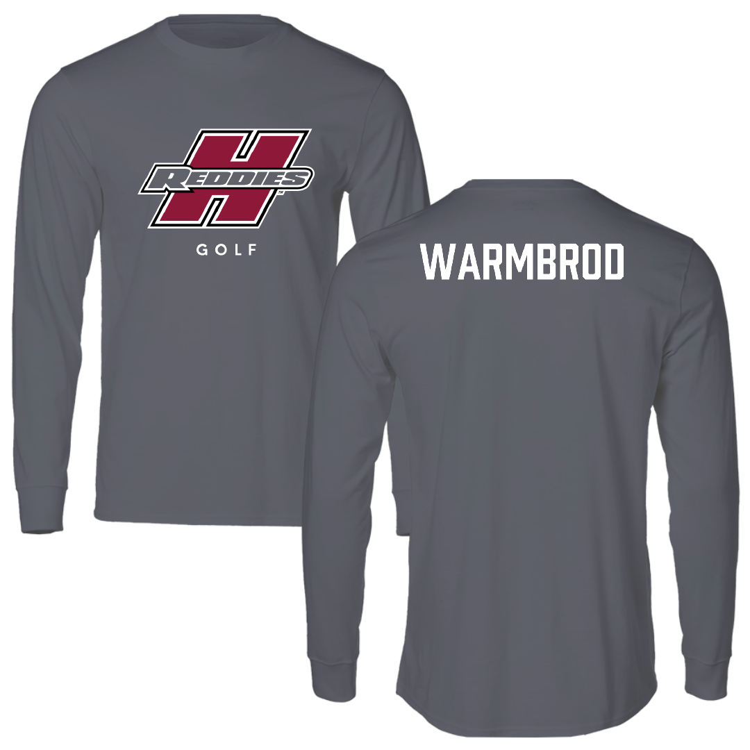 Henderson State University Golf (M) Gray Performance Long Sleeve - Drew Warmbrod