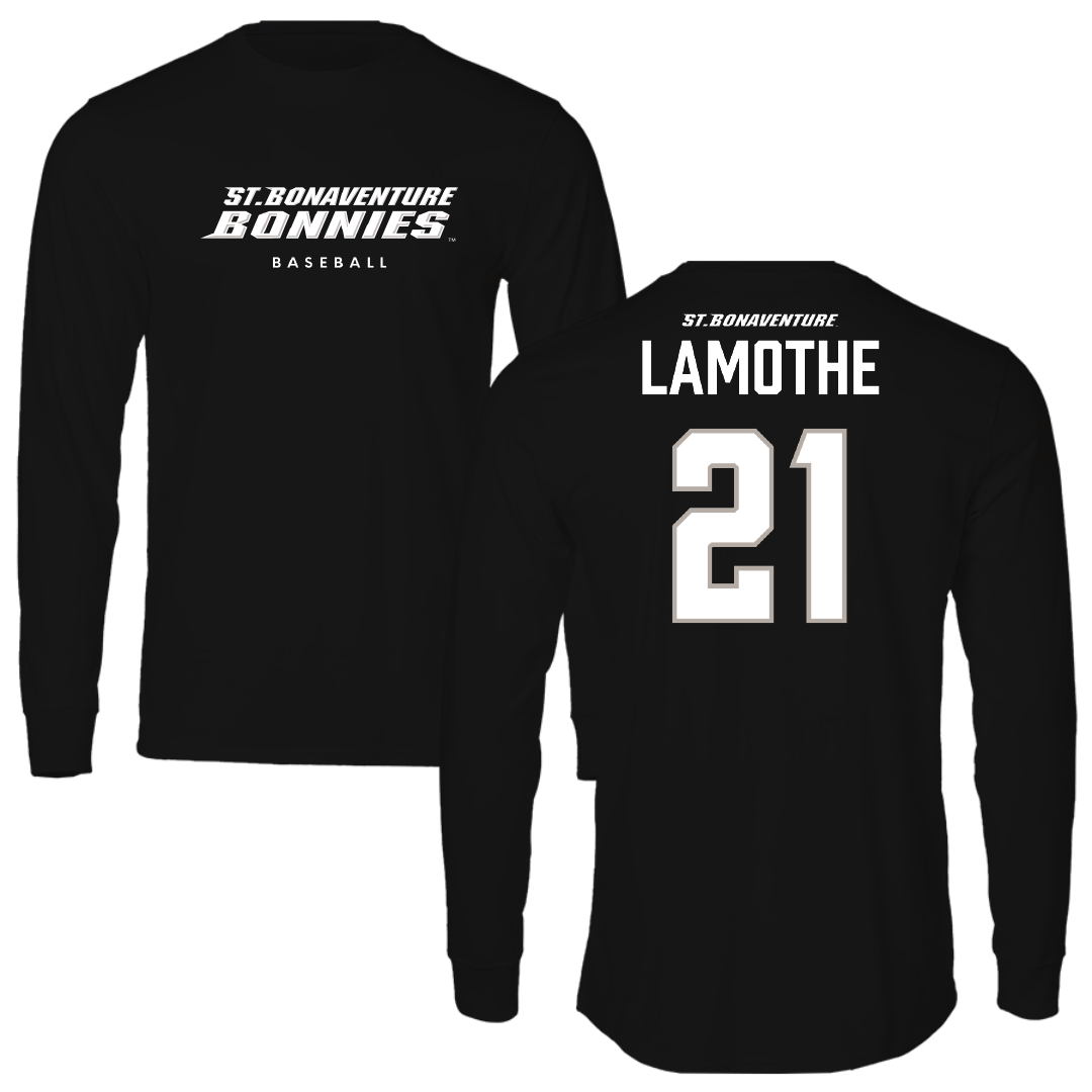 St. Bonaventure University Baseball Black Performance Long Sleeve - #21 Christian LaMothe