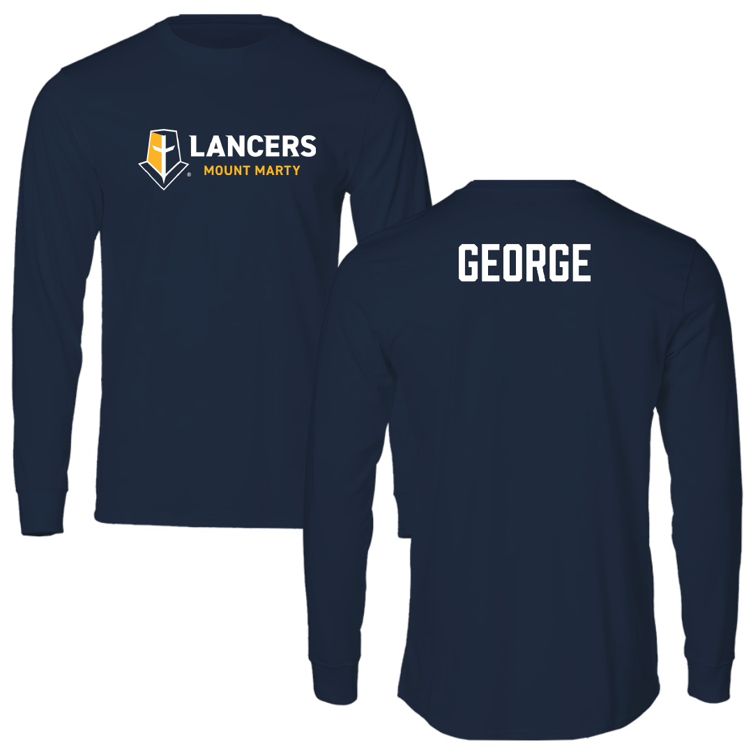 Mount Marty University TF and XC Navy Performance Long Sleeve - Ashinee George