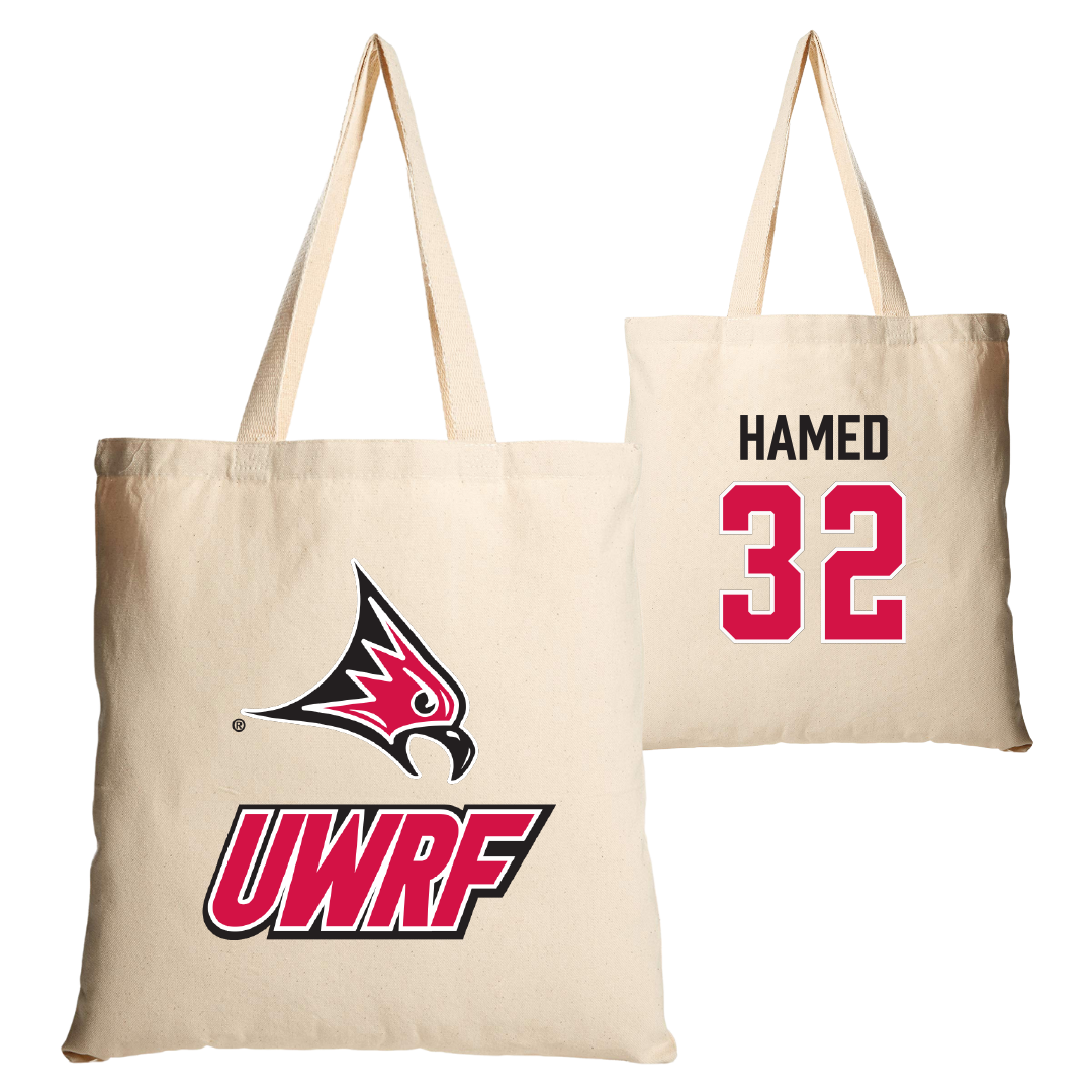 University of Wisconsin-River Falls Football Tan Canvas Tote Bag - #32 Adam Hamed
