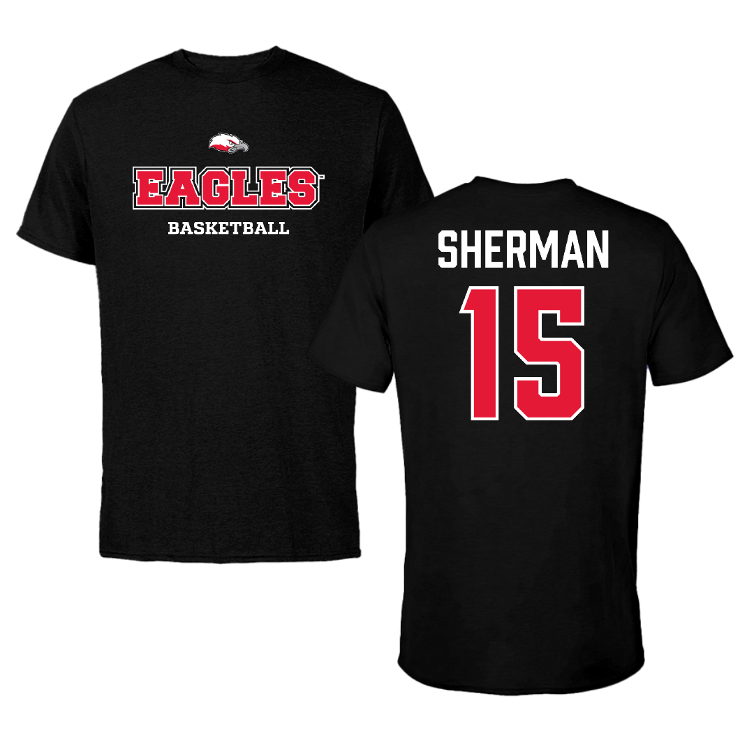 Biola University Basketball (M) Black Tee - #15 Garrison Sherman