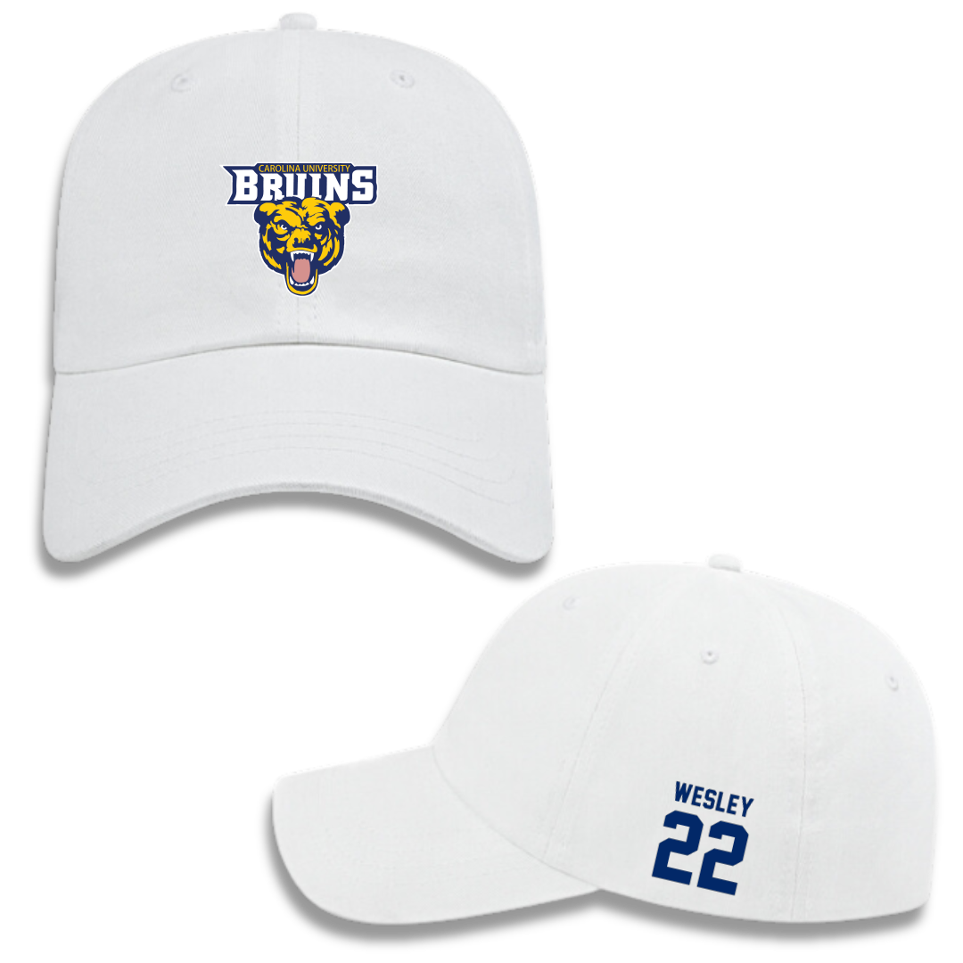 Carolina University Baseball White Hat - #22 Nathan Wesley