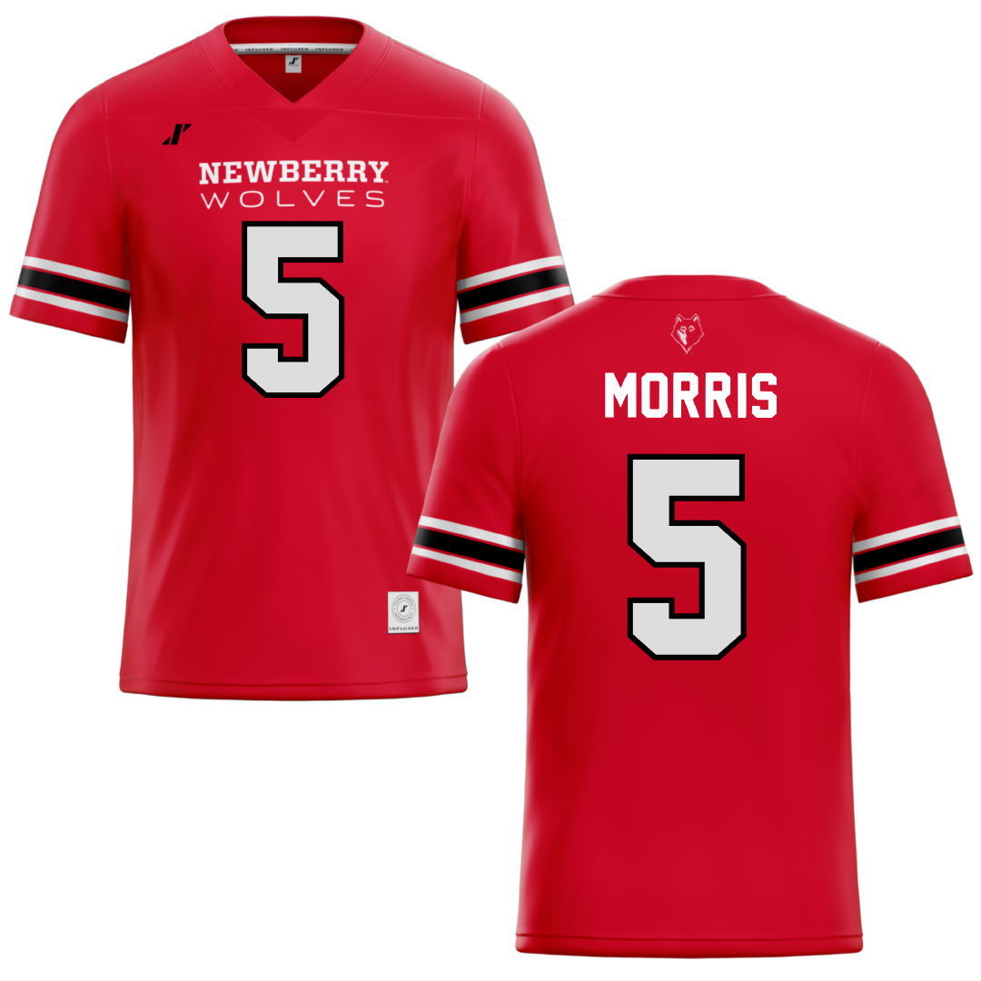 Newberry College Red Football Jersey - #5 Aaron Morris