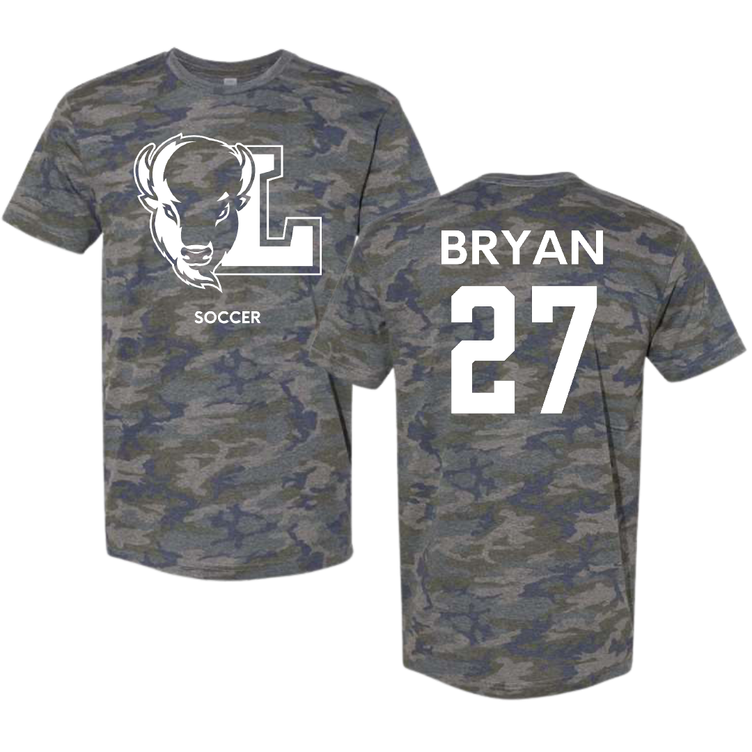 Lipscomb University Soccer (M) Vintage Camo Tee - #27 William Bryan