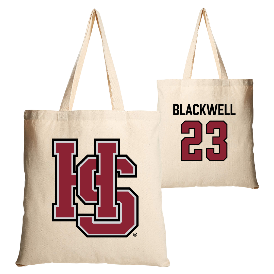 Hampden-Sydney College Football Tan Canvas Tote Bag - #23 Hampton Blackwell