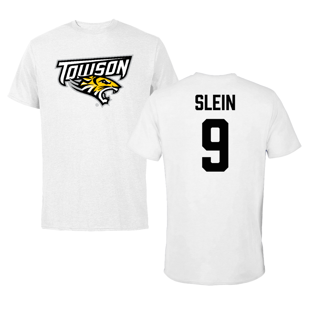 Towson University Lacrosse (M) White Tee - #9 Connor Slein