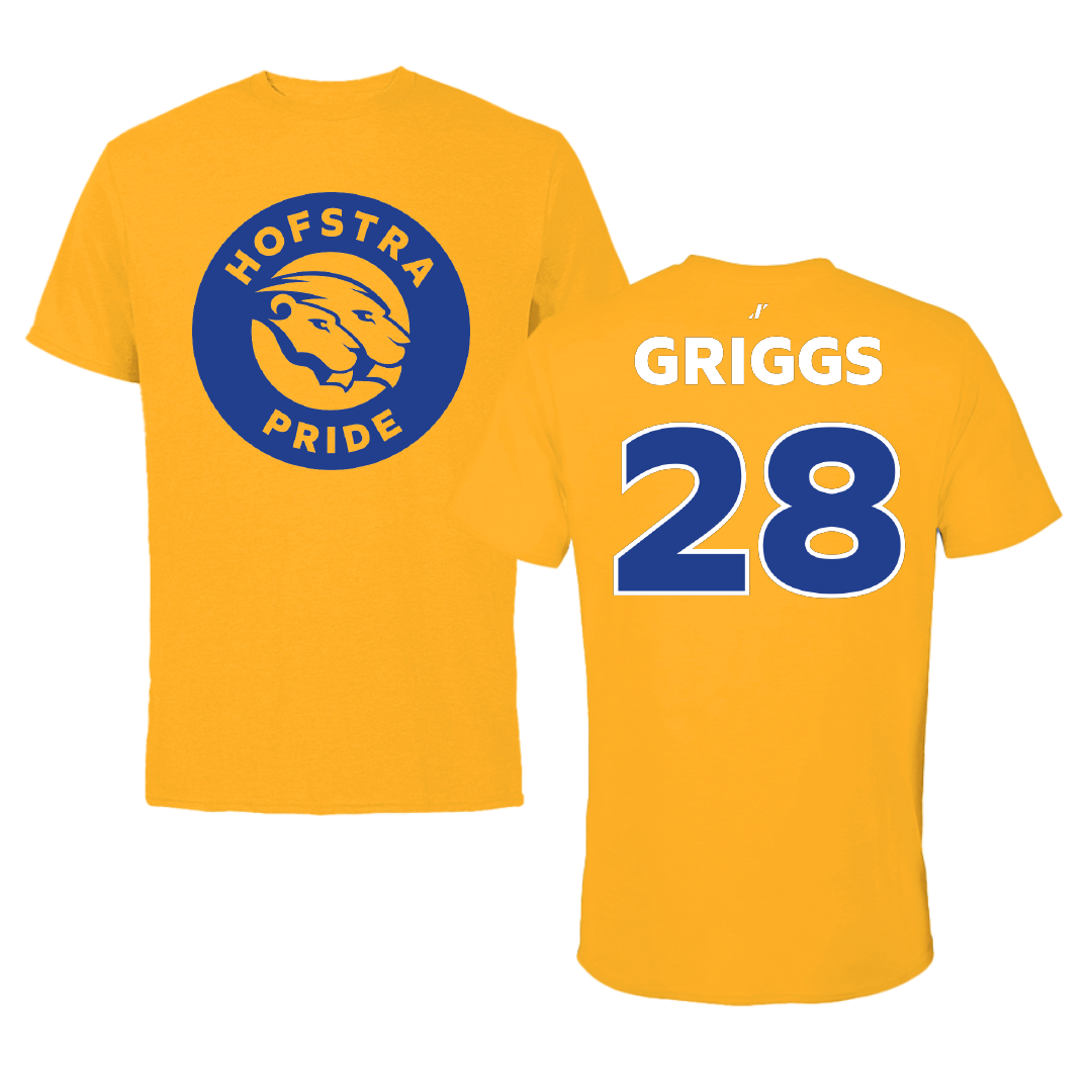 Hofstra University Baseball Gold Tee - #28 CJ Griggs