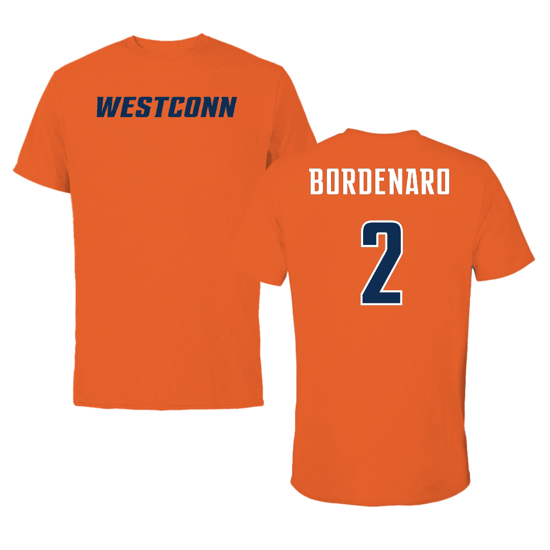 Western Connecticut State University Softball Orange Tee - #2 Olivia Bordenaro