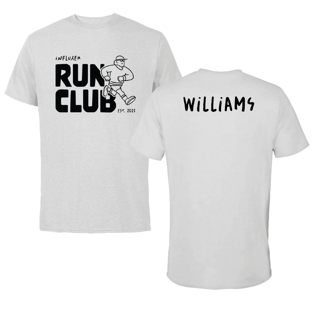 TF and XC Light Gray Influxer Run Club Tee - Cyla Williams