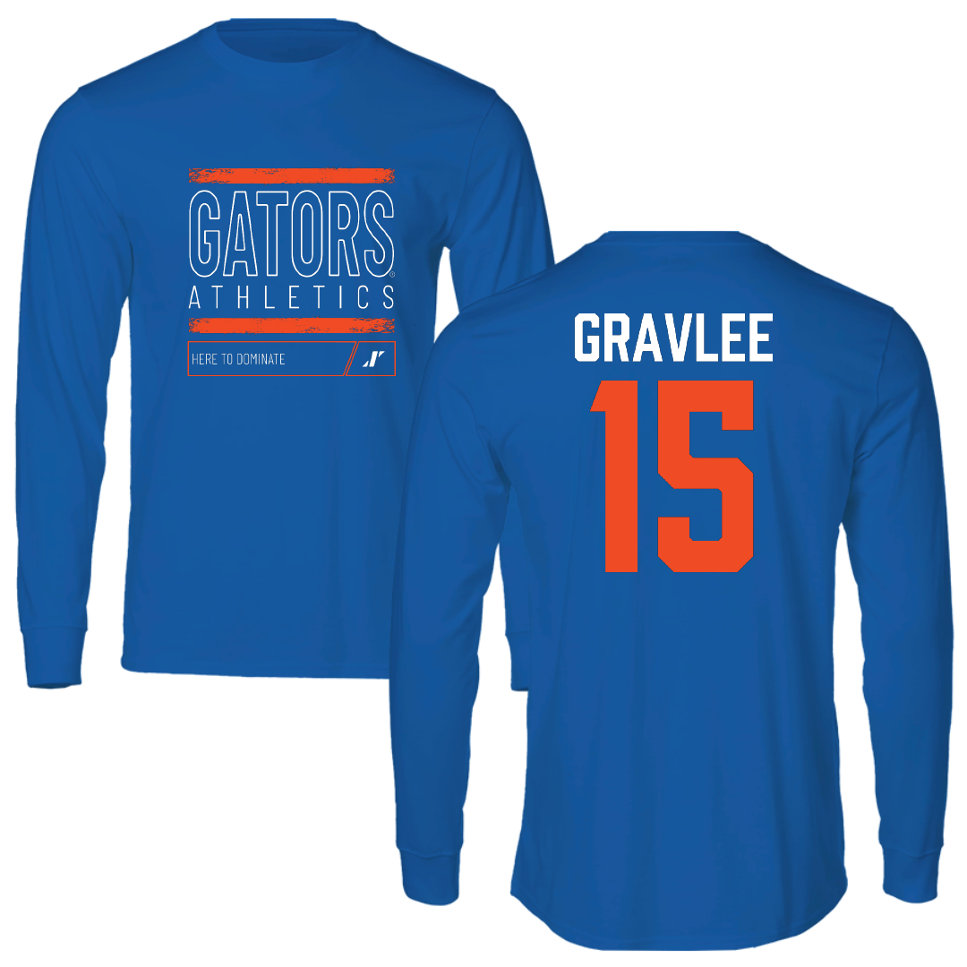 University of Florida Volleyball Blue Dominate Long Sleeve - #15 Madi Gravlee