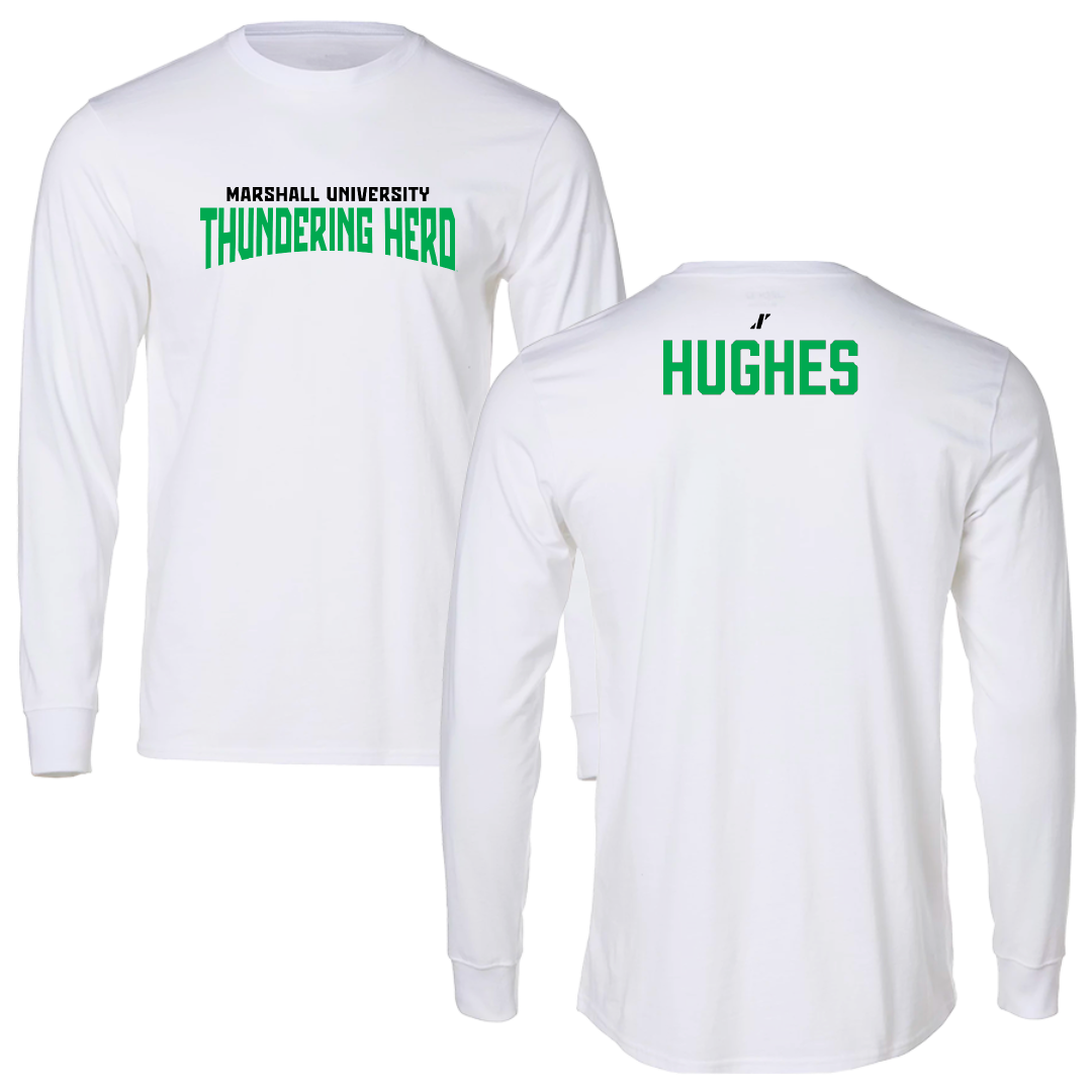 Marshall University TF and XC White Classic Long Sleeve - Ryan Hughes