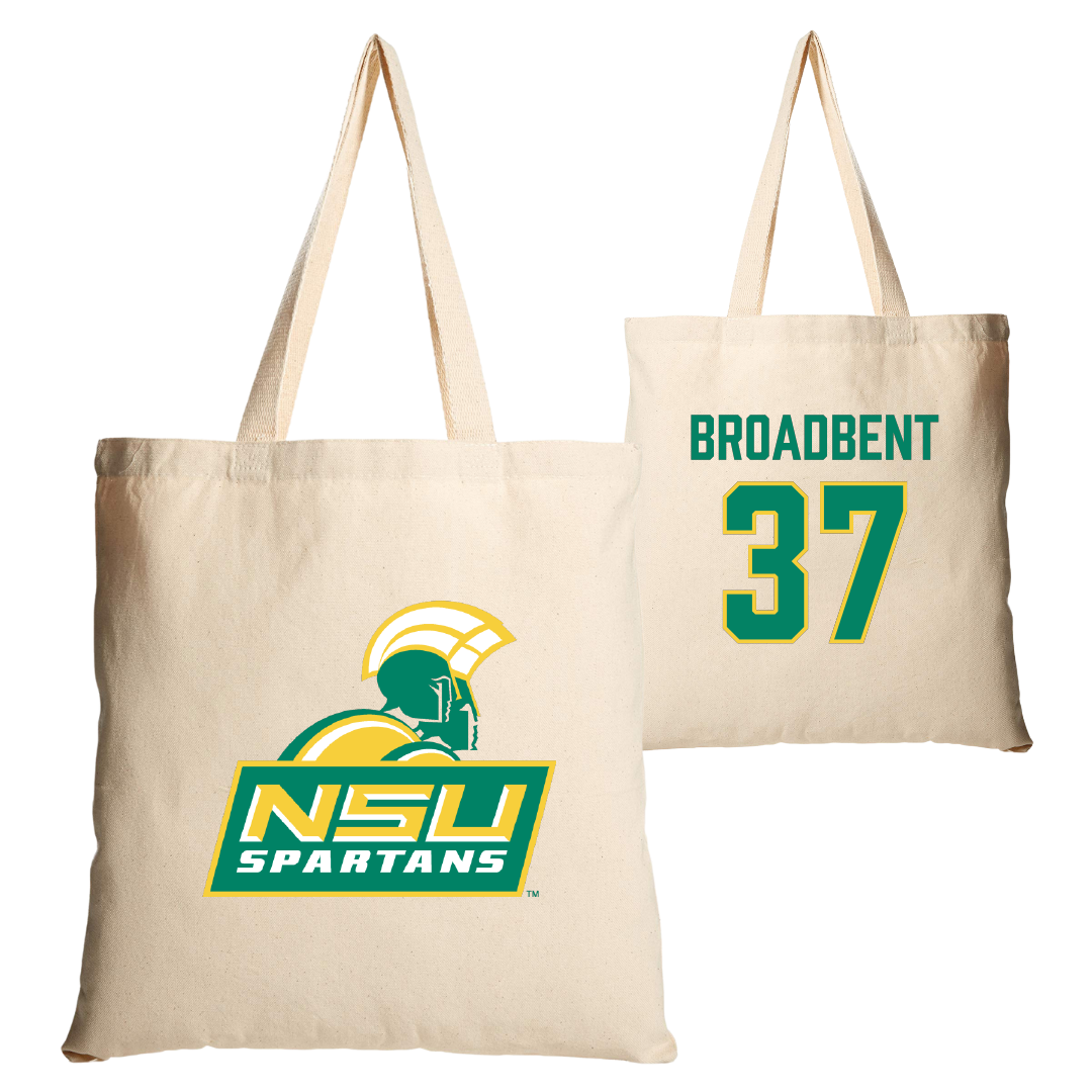 Norfolk State University Football Tan Canvas Tote Bag - #37 Kaleb Broadbent