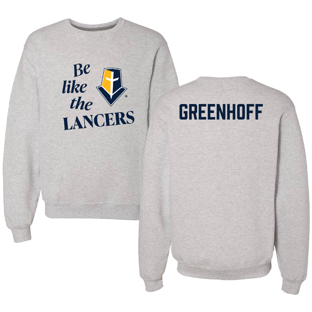 Mount Marty University Golf Light Gray Be Like Us Crewneck - Abigail Greenhoff