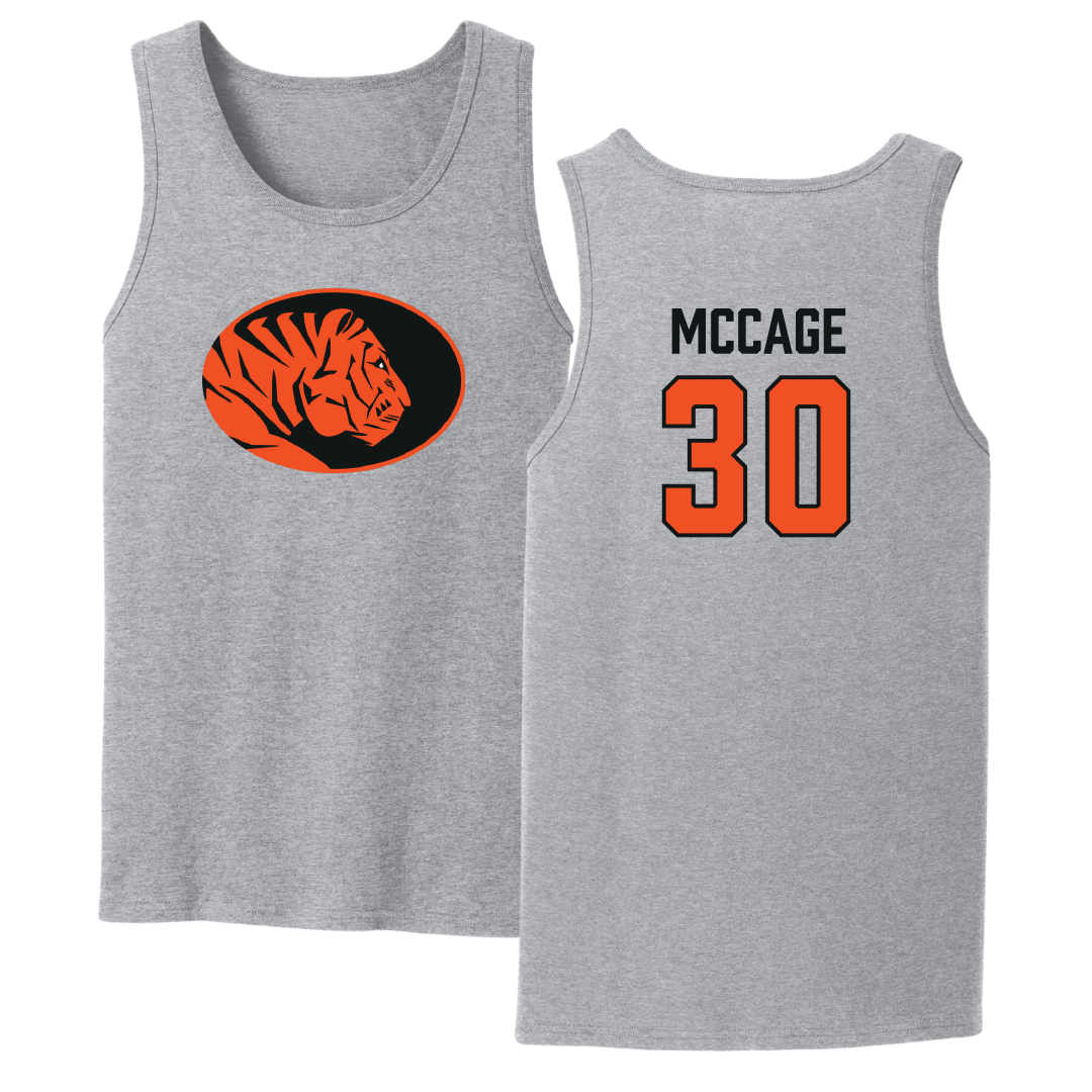 East Central University Baseball Sport Gray Tank Top - #30 Cooper McCage