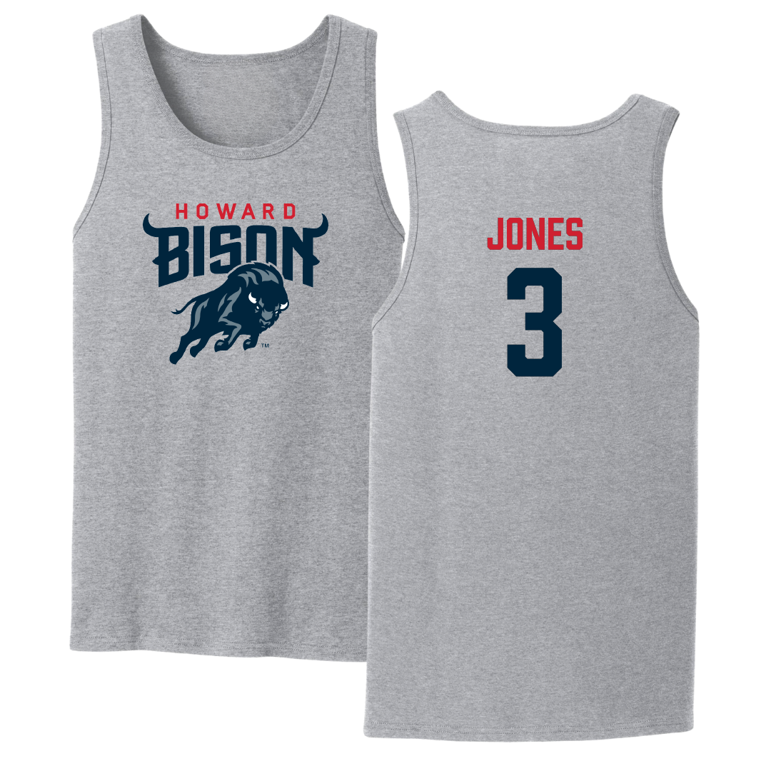 Howard University Softball Sport Gray Tank Top - #3 Lauryn Jones