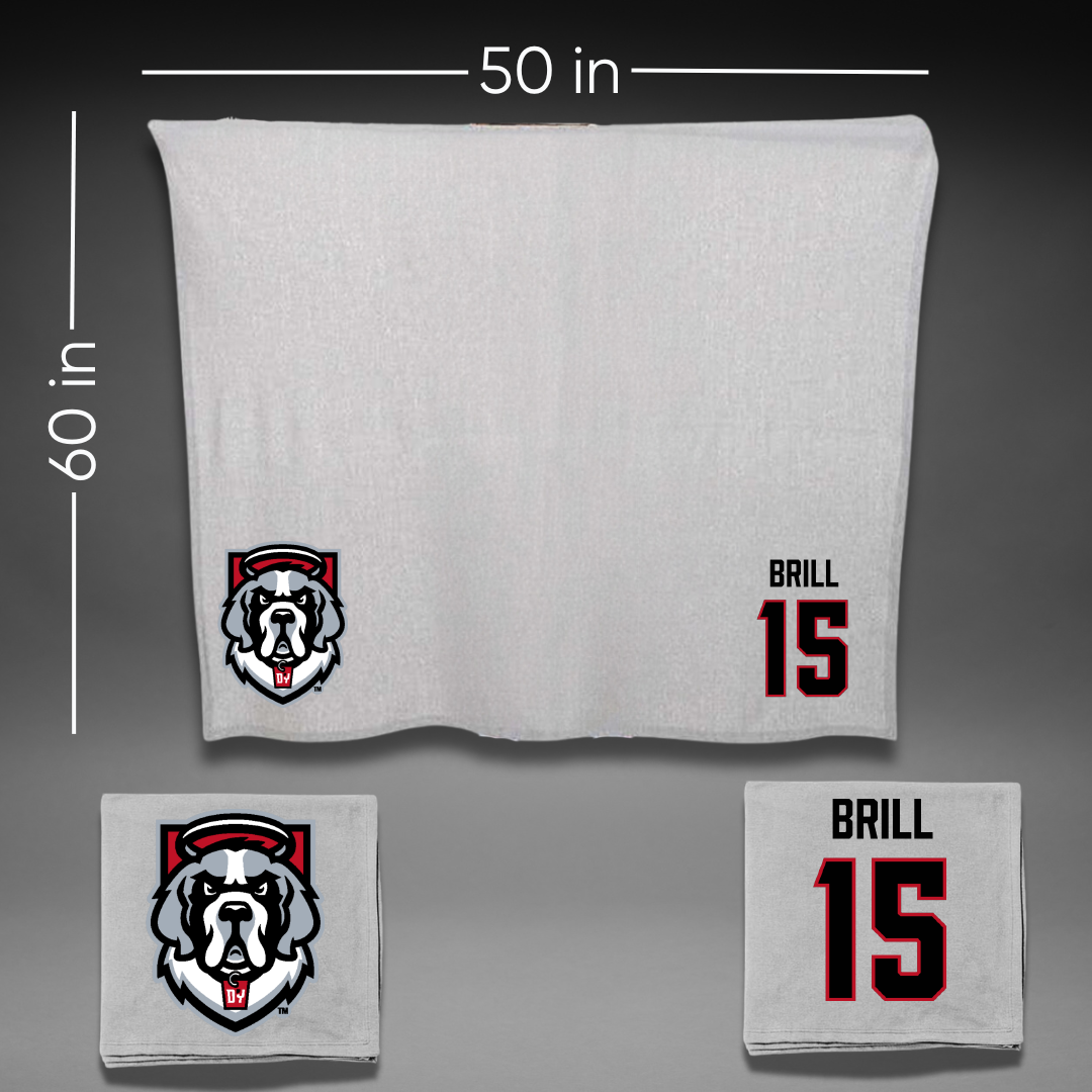 D'Youville University Soccer (W) Gray Blanket - #15 Danica Brill