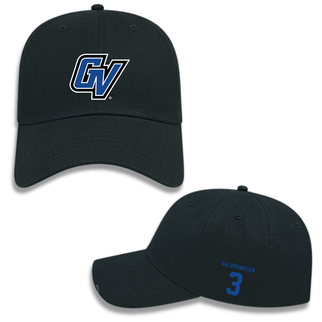 Grand Valley State University Baseball Black Hat - #3 Jonas Gulbrandsen