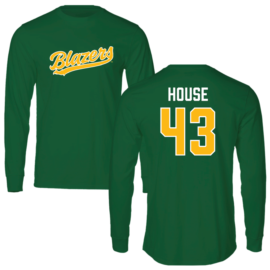 University of Alabama at Birmingham Baseball Green Long Sleeve - #43 Brooks House