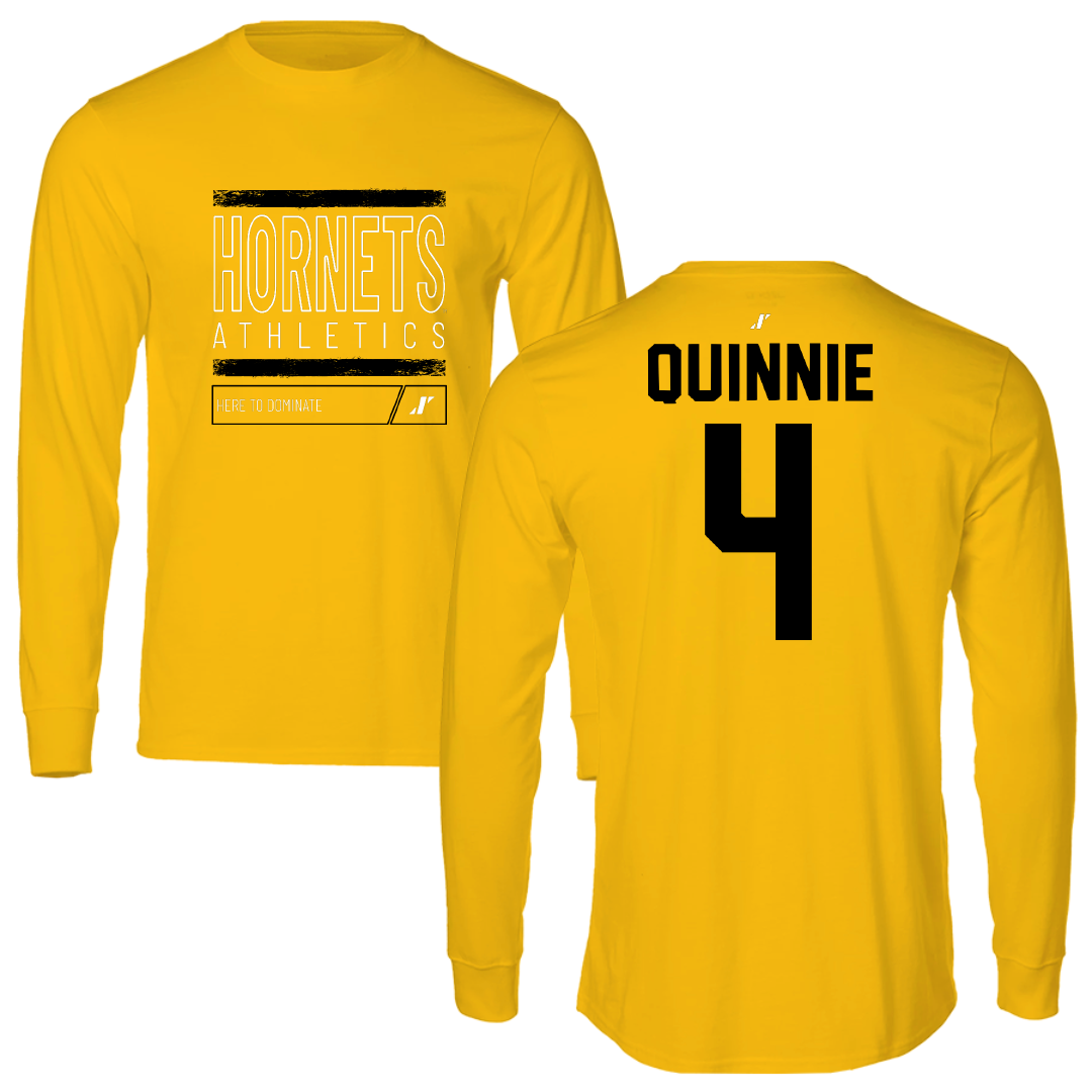 Alabama State University Softball Gold Dominate Long Sleeve - #4 Mason Quinnie