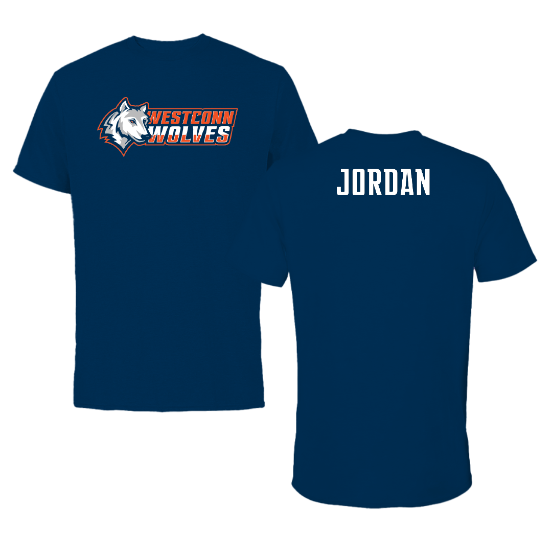 Western Connecticut State University TF and XC Navy Performance Tee - Kimani Jordan