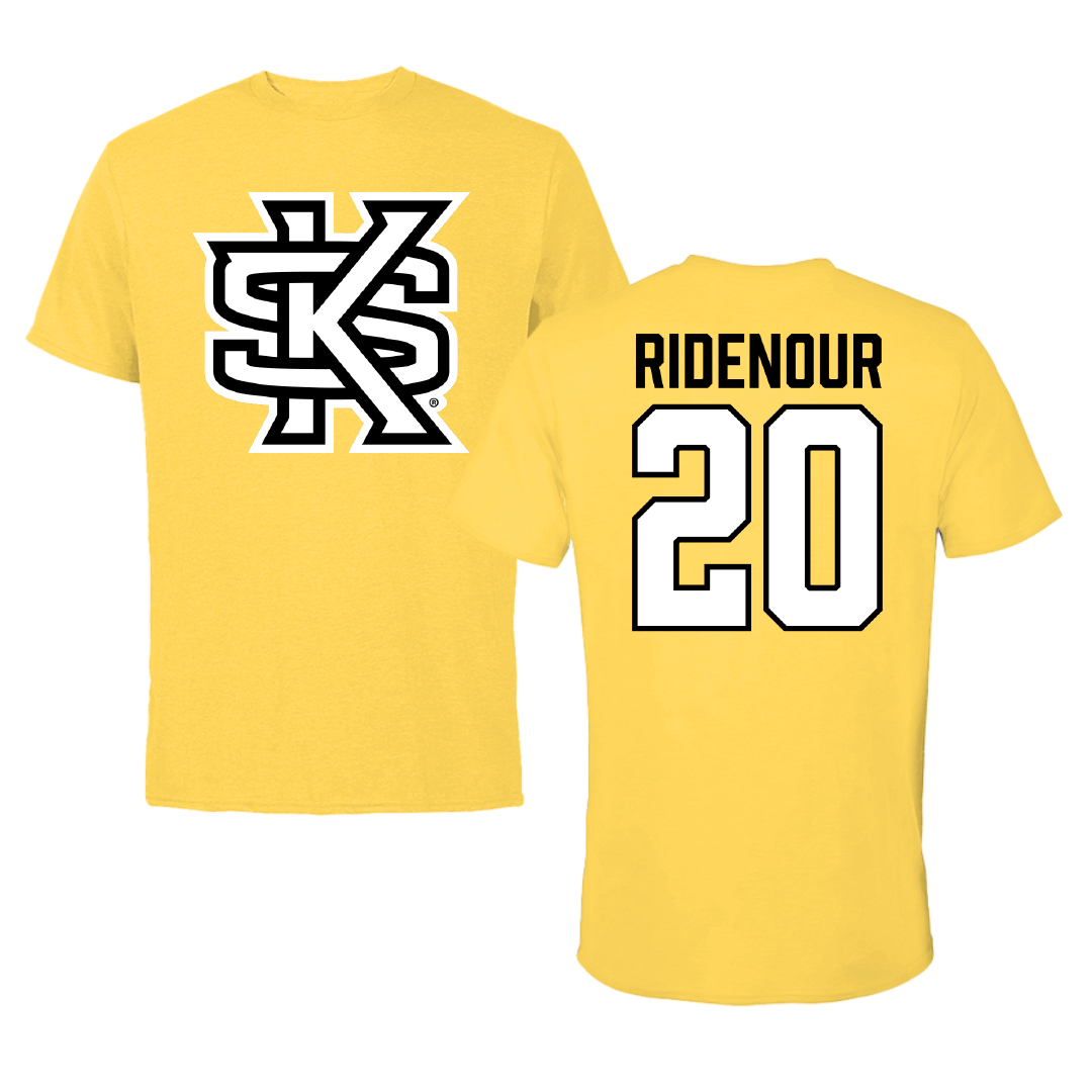 Kennesaw State University Lacrosse Yellow Tee - #20 Cohen Ridenour