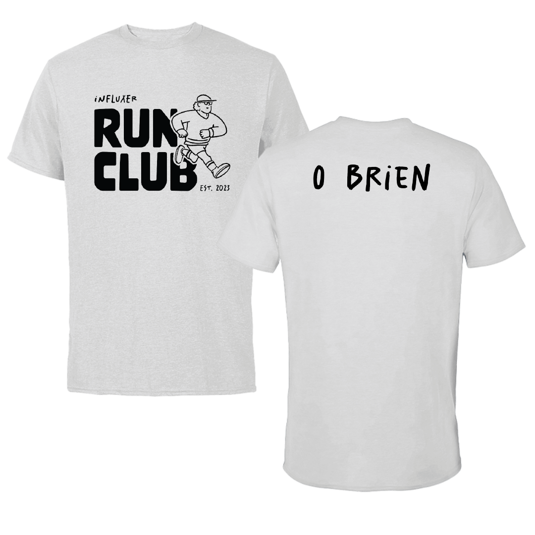 TF and XC Light Gray Influxer Run Club Performance Tee - Emma O'Brien