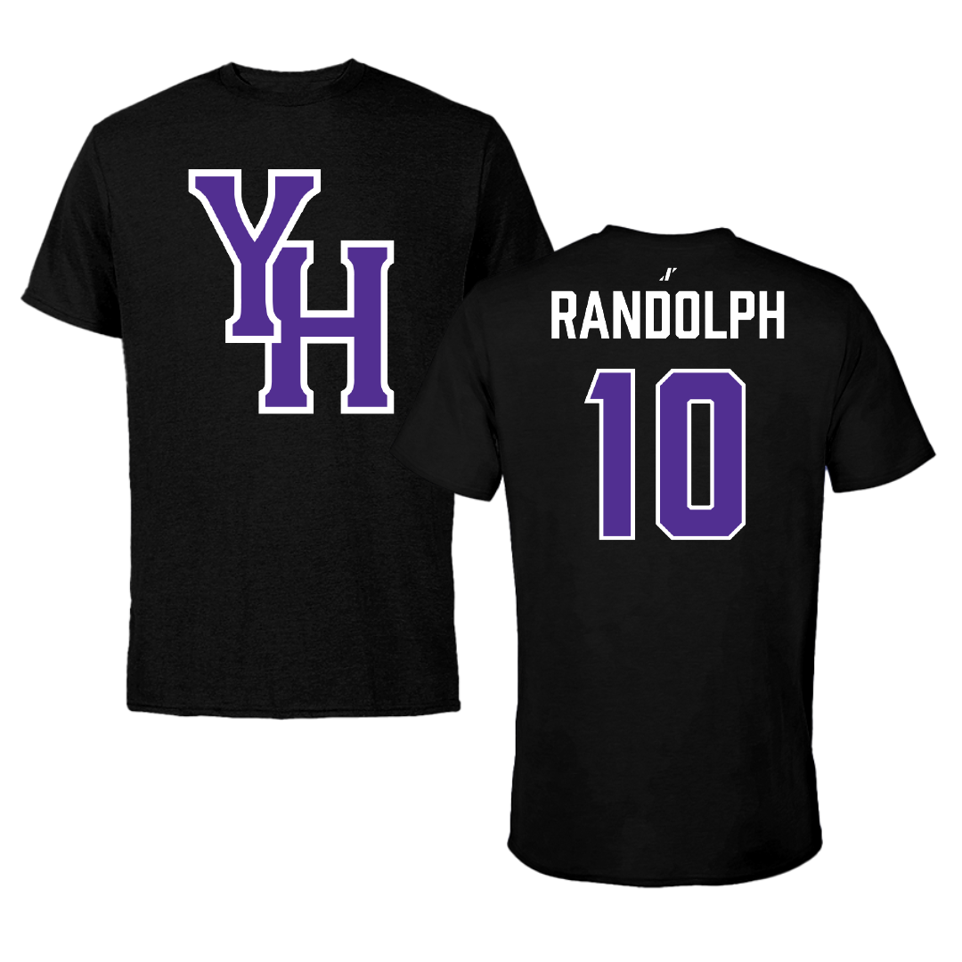 Young Harris College Basketball (M) Black Tee - #10 Keyariun Randolph