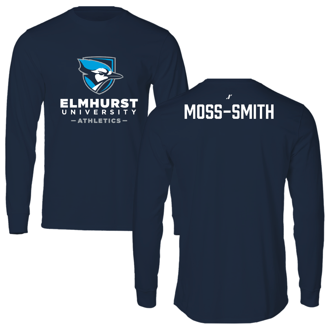 Elmhurst University Wrestling (W) Navy Performance Long Sleeve - Kendall Moss-Smith