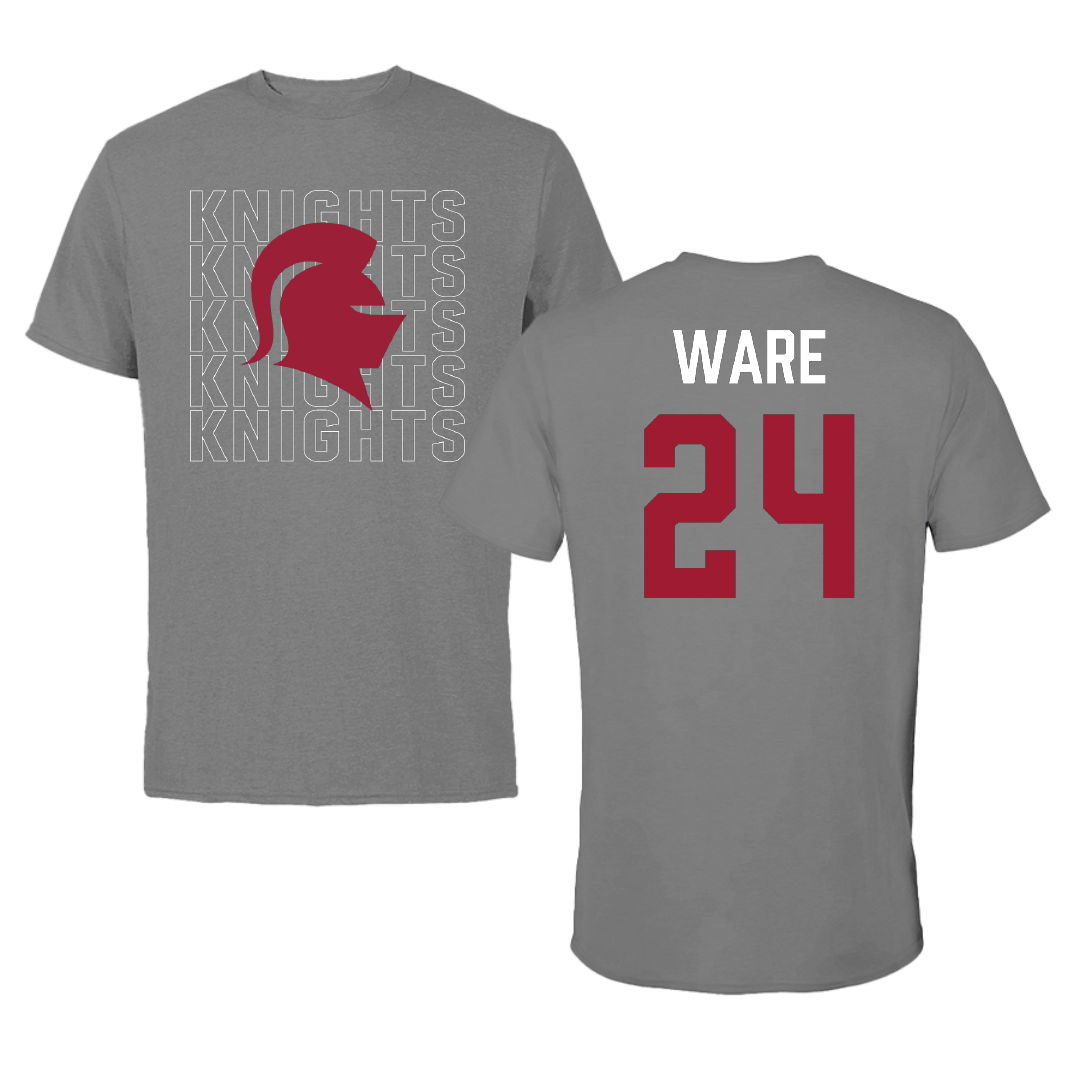 Southern Virginia University Softball Dark Gray Tee - #24 Taelor Ware