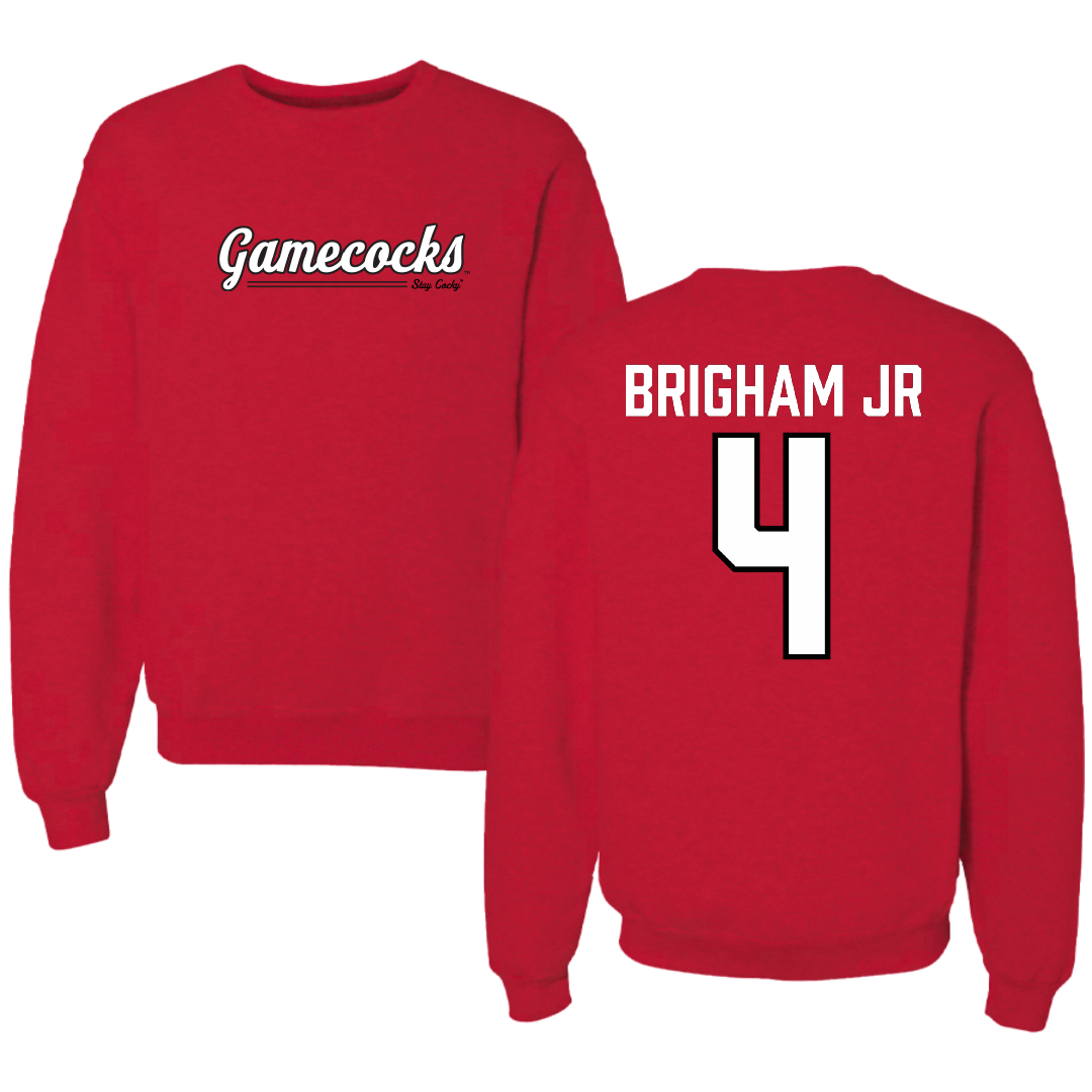 Jacksonville State University Basketball Red General Crewneck - #4 Marcellus Brigham Jr