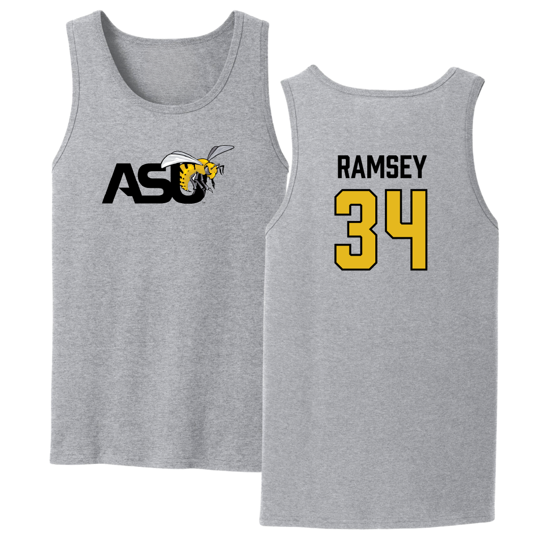 Alabama State University Softball Sport Gray Tank Top - #34 Brooke Ramsey