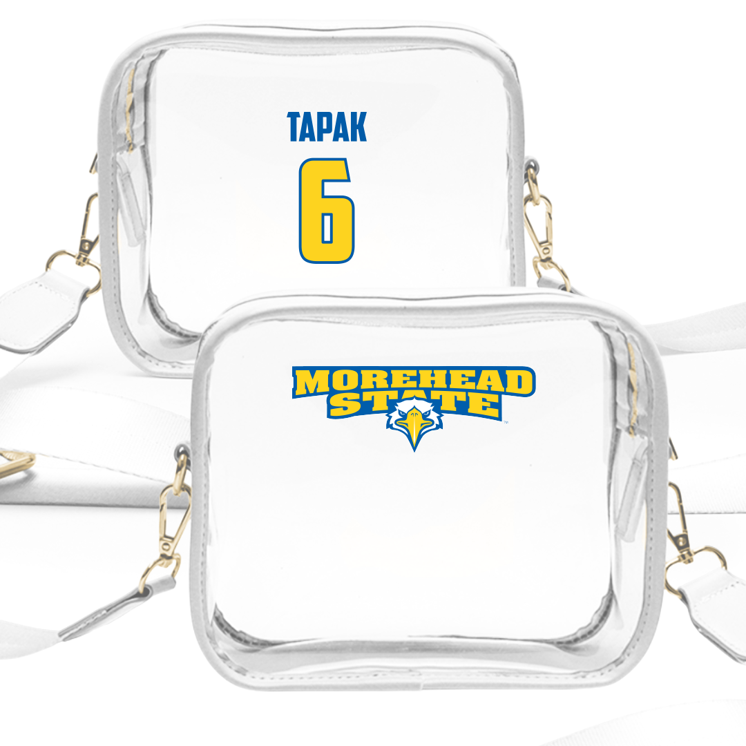 Morehead State University Soccer (W) White Clear Stadium Bag - #6 Molly Tapak