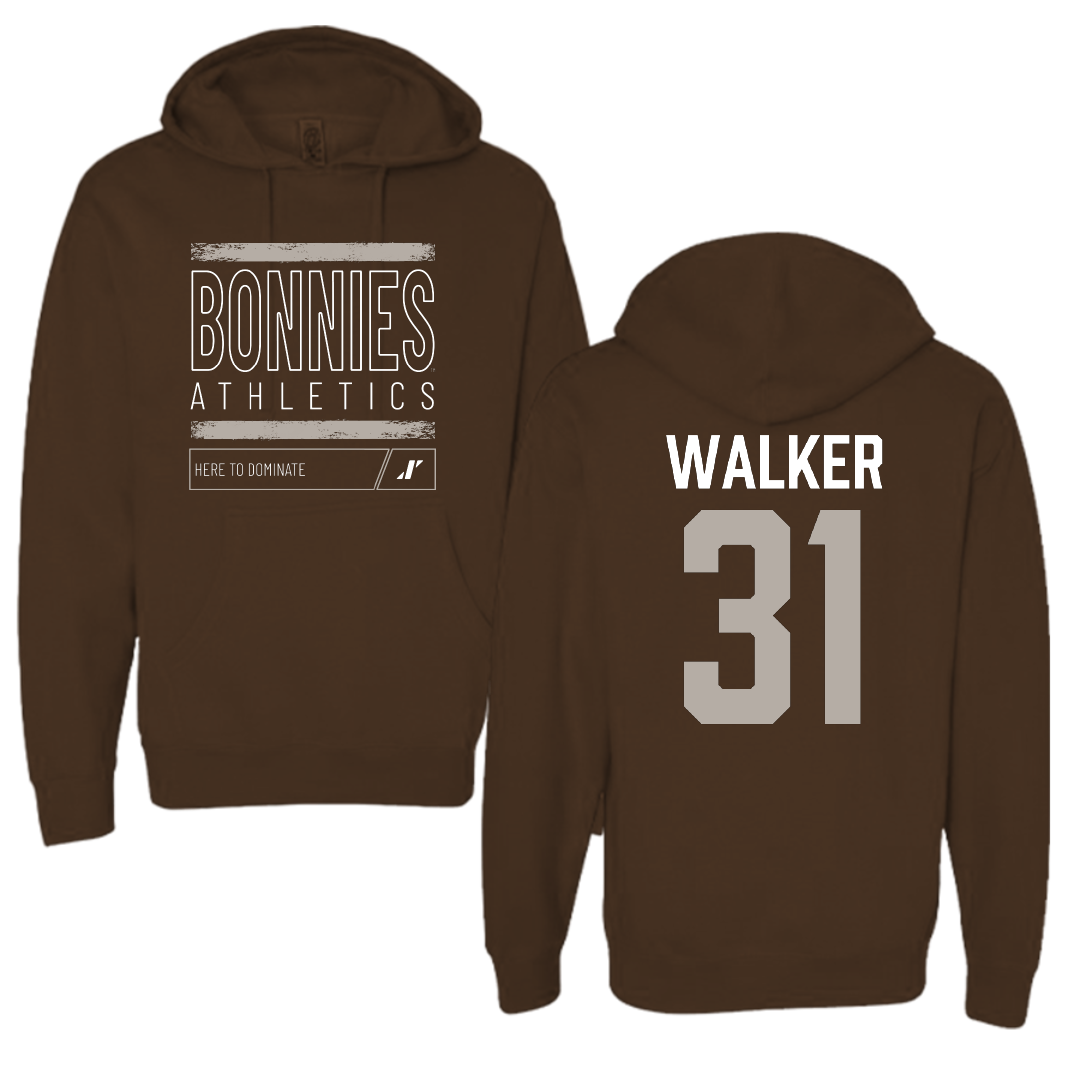 St. Bonaventure University Baseball Brown Dominate Hoodie - #31 Kade Walker