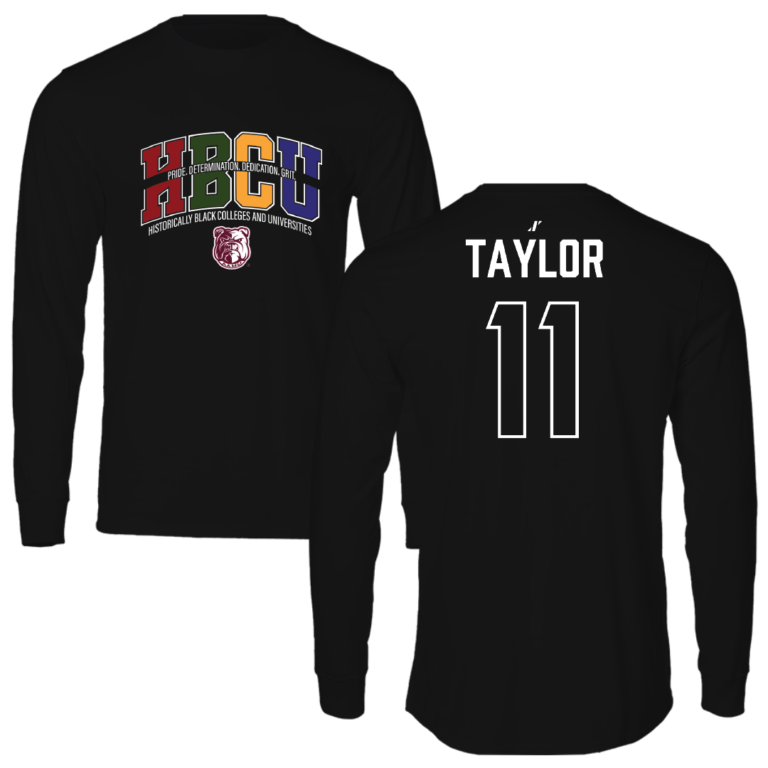 Alabama A&M University Volleyball Black HBCU Performance Long Sleeve - #11 Tamirea Taylor