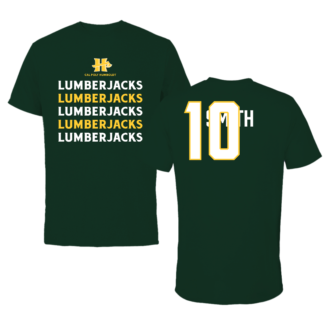 Cal Poly Humboldt Basketball (W) Forest Green General Tee - #10 Jordyn Smith